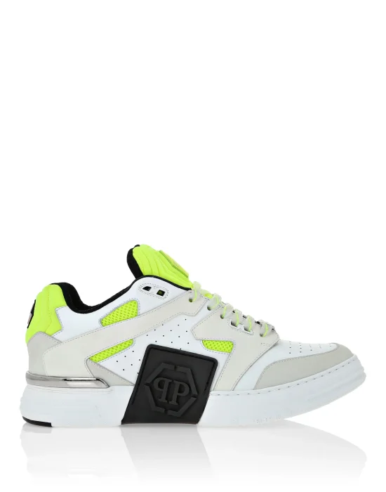 Mix Leather Lo-Top Sneakers