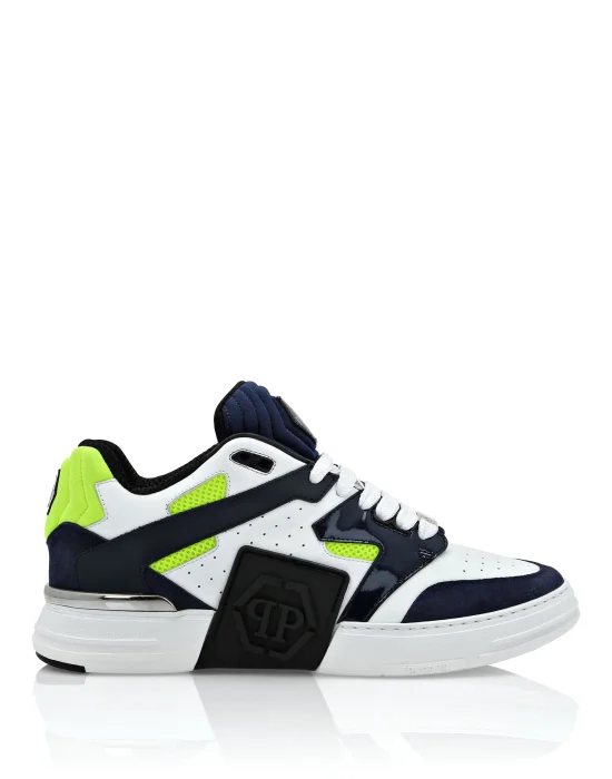 Mix Leather Lo-Top Sneakers