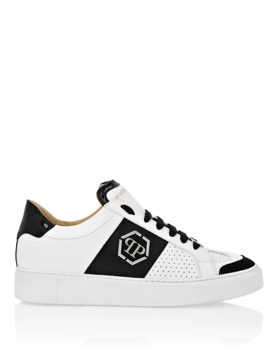 Mix Leather Lo-Top Sneakers