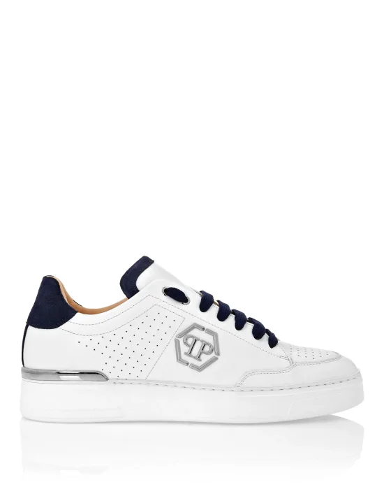 Mix Leather Lo-Top Sneakers
