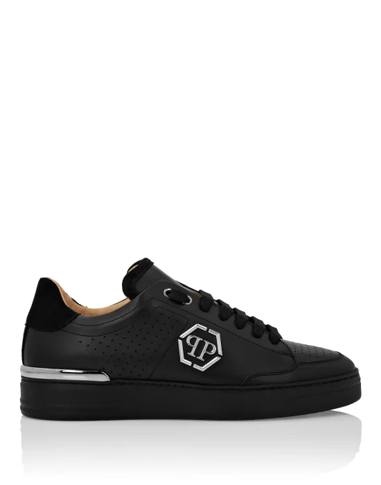 Mix Leather Lo-Top Sneakers