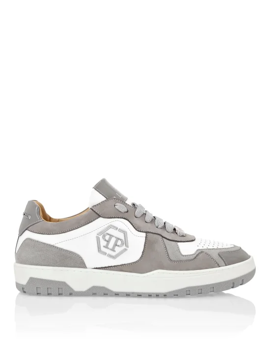 Mix Leather Lo-Top Sneakers