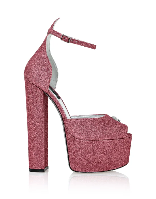 Glitter Platform Sandals Hi-Heels