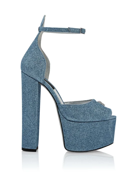 Glitter Platform Sandals Hi-Heels