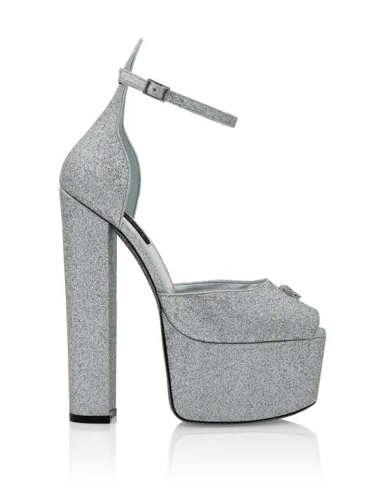 Glitter Platform Sandals Hi-Heels