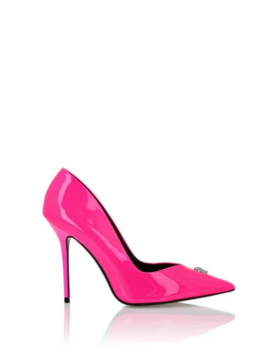Patent Leather Decollete Hi-Heels Crystal Skull