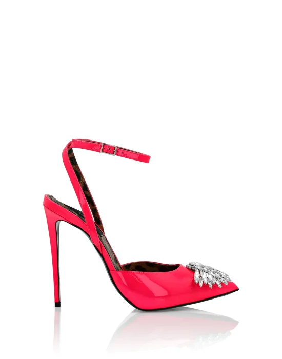 Patent Leather Decollete Hi- Heels Brooches