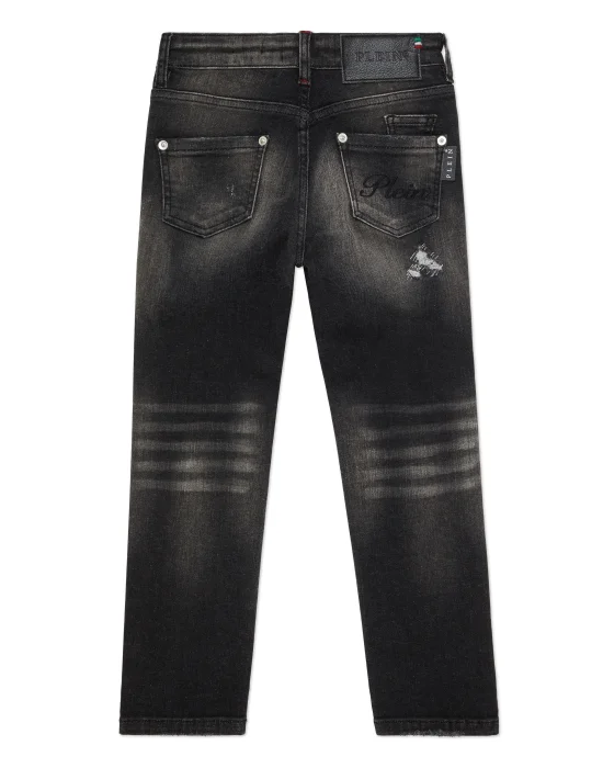 Denim Super Straight Cut Trousers