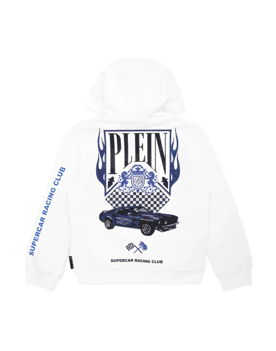 Hoodie Sweatshirt LS Strass Flame Racing