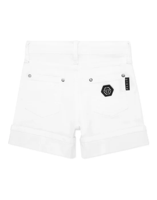 Cuff Denim Shorts