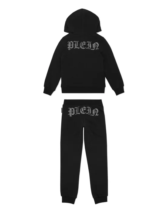 Jogging Set: Hoodie/Trousers Strass Gothic Plein