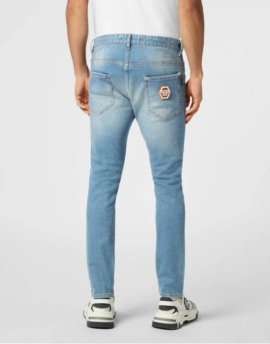 Denim Skinny Fit Trousers Hexagon