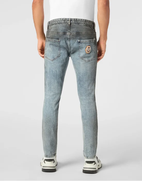 Denim Skinny Fit Trousers Hexagon
