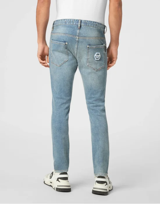 Denim Skinny Fit Trousers Hexagon