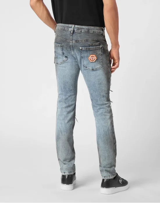Denim Rock Star Fit Trousers Hexagon