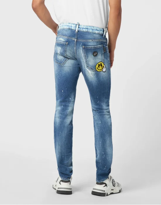 Denim Super Straight Cut Trousers Smile