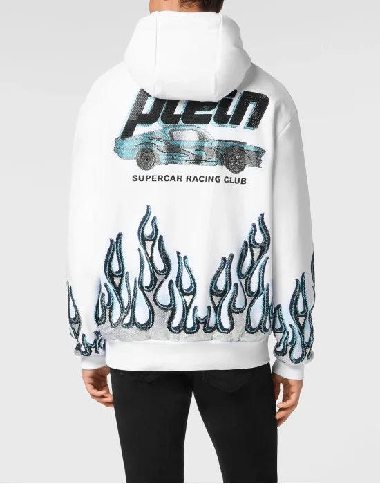 Hoodie Sweatshirt LS Flame Racing
