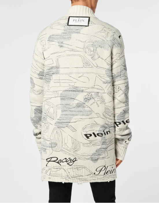 Knitted Cardigan LS Cars Racing