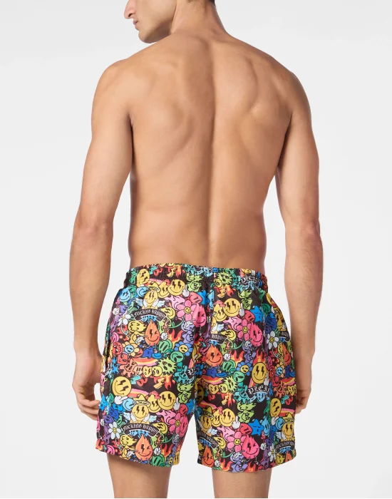 Jogging Printed Shorts Smile Plein