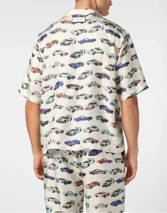 Silk Bowling Shirt SS Cars Racing