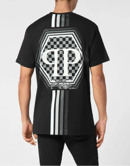 T-shirt Round Neck SS Stripes Hexagon