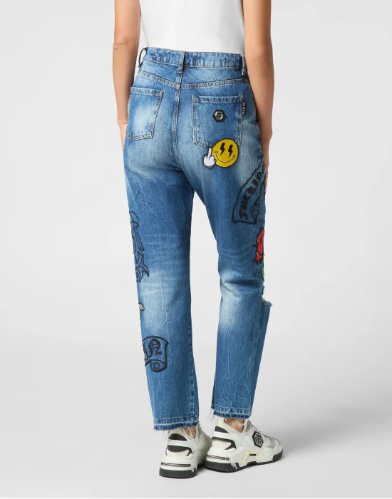 Denim Trousers Loose Fit Smile