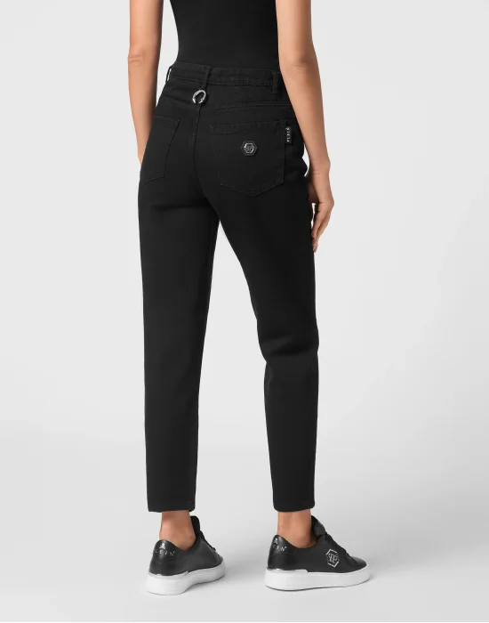 Denim Mom Fit Trousers