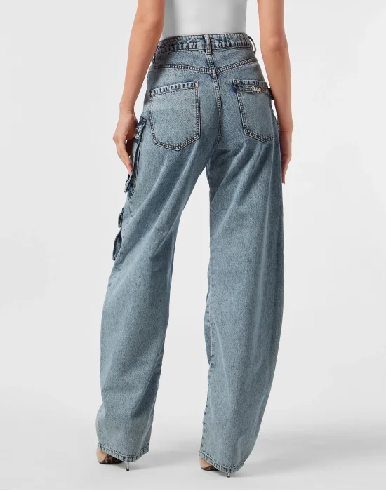 Denim Cargo Trousers