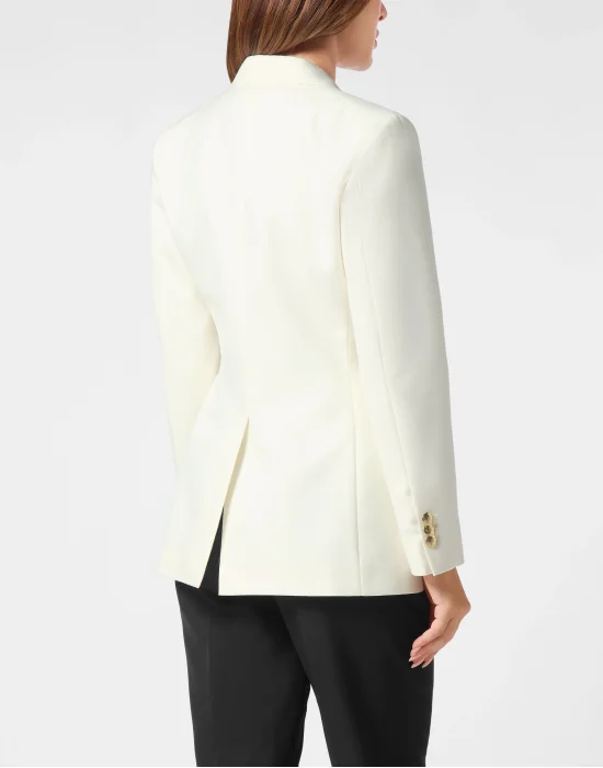 Wool Marine Fit Blazer LS