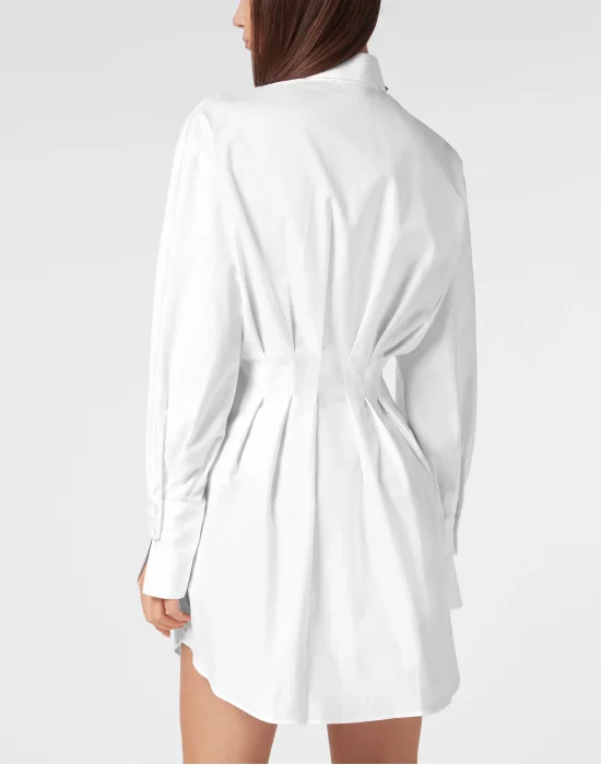 Mini Shirt Dress LS Strass