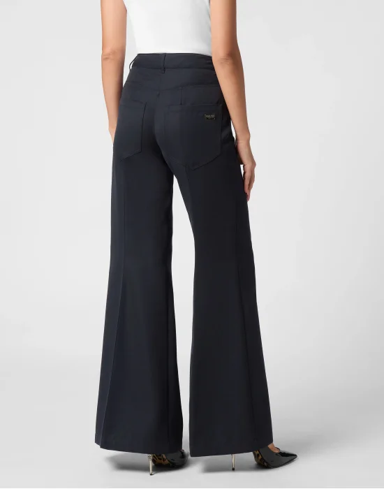 Wool Marine Low Waist Trousers