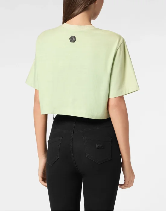T-shirt Crop Plein Car