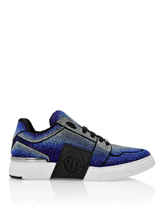 Suede Lo-Top Sneakers Strass Hexagon