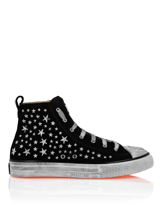 Suede Hi-Top Sneakers Studs