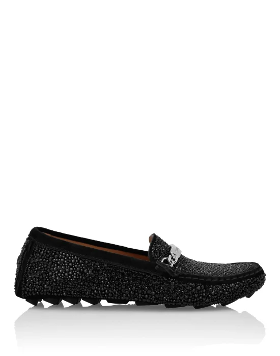 Suede Strass Moccasin