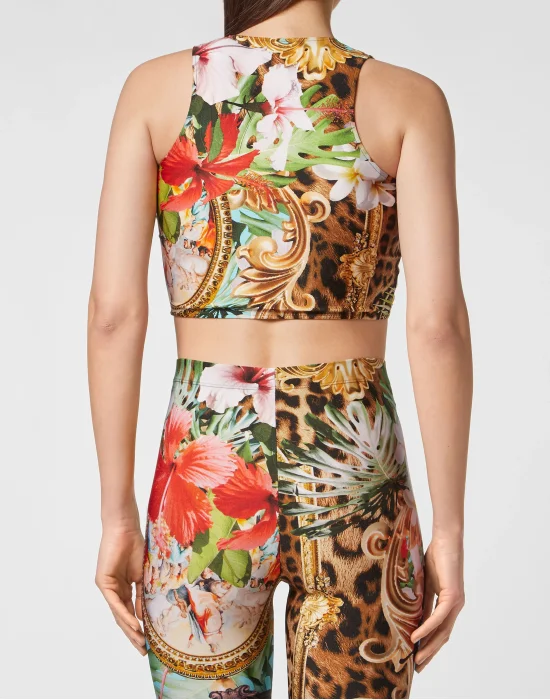 Crop Top Baroque Flowers