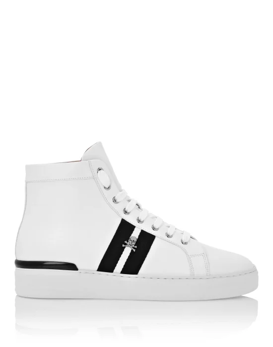 Leather Hi-Top Sneakers Stripes Stripes
