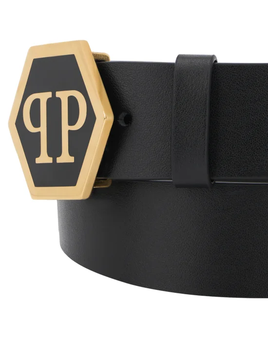 Leather Belt Hexagon