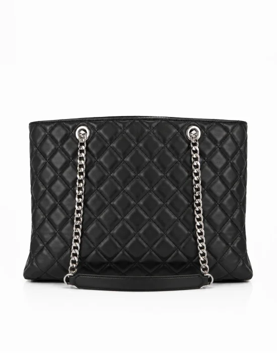 Nappa Handle Bag Skull Strass Matelasse