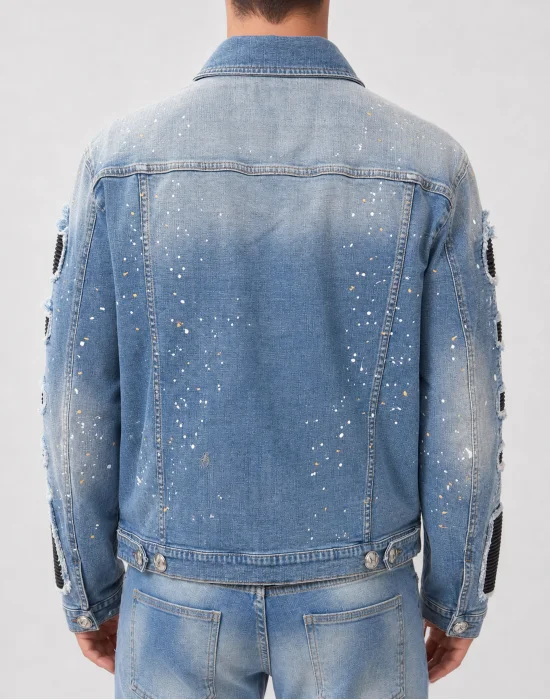 Denim Jacket Distressed Trucker