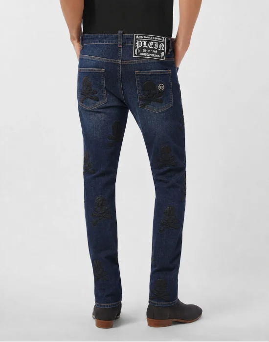 Straight Supreme Fit Jeans Leather Skulls