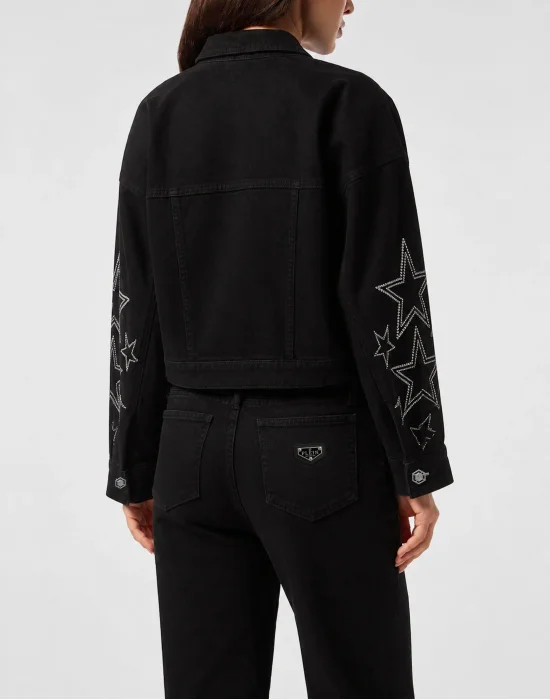 Denim Regular Jacket Star Studs