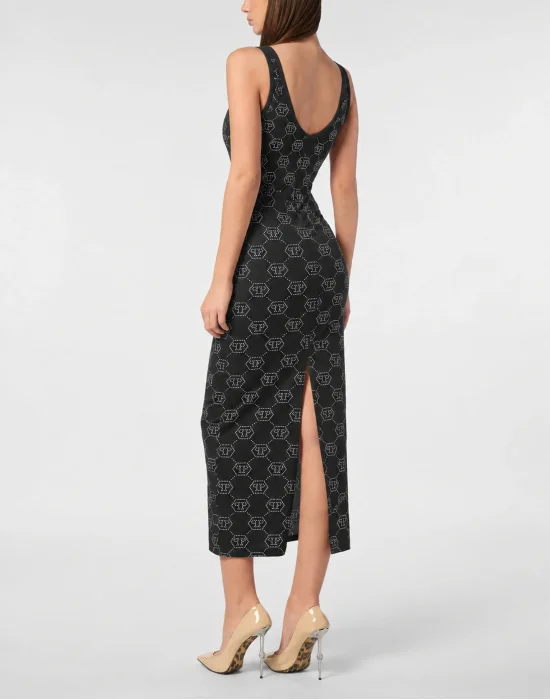 Monogram Strass Long Dress